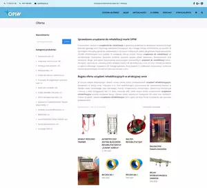 Sprzęt rehabilitacyjny - Producent i dystrybutor - OPIW Sp. z o.o.