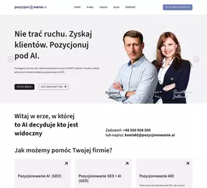 Pozycjonowanie AI - pozycjonowanie.ai
